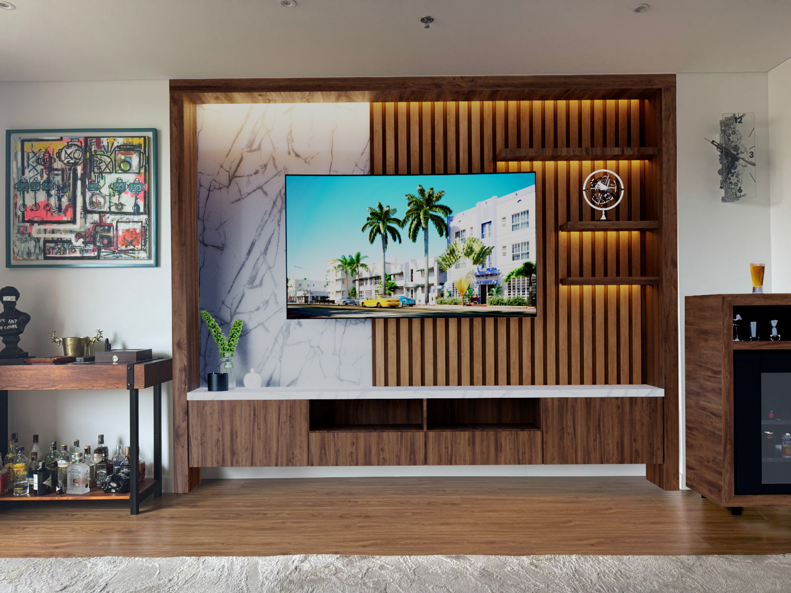 Mueble television vista frontal